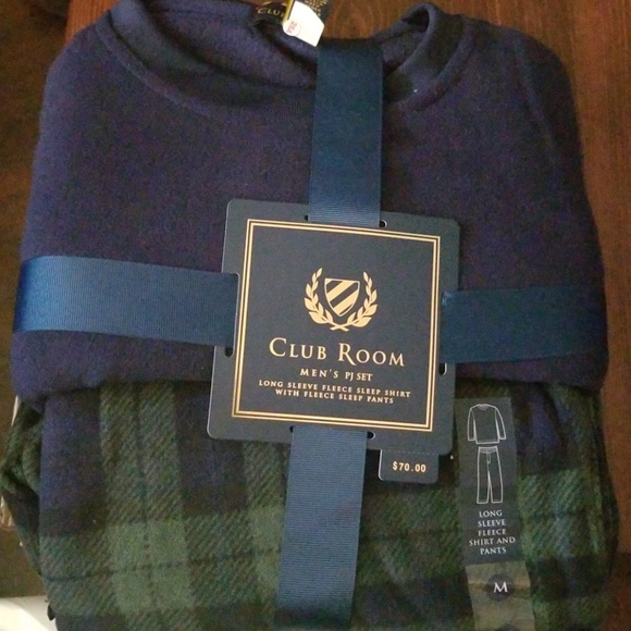 Mens CLUB ROOM 2 pc pajama set~FLEECE - Picture 2 of 2